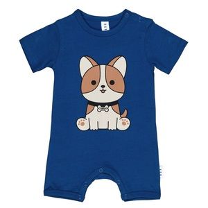 HuxBaby Short Romper Corgi